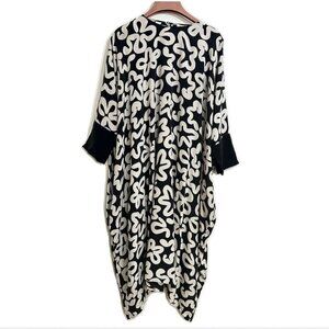 Issa London printed 100% silk lagenlook caftan dress